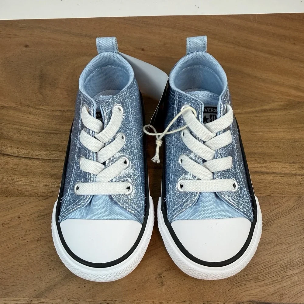 New NIB Little Kids Converse Chuck Taylor All Star Madison OX Sparkle Sneaker 6C